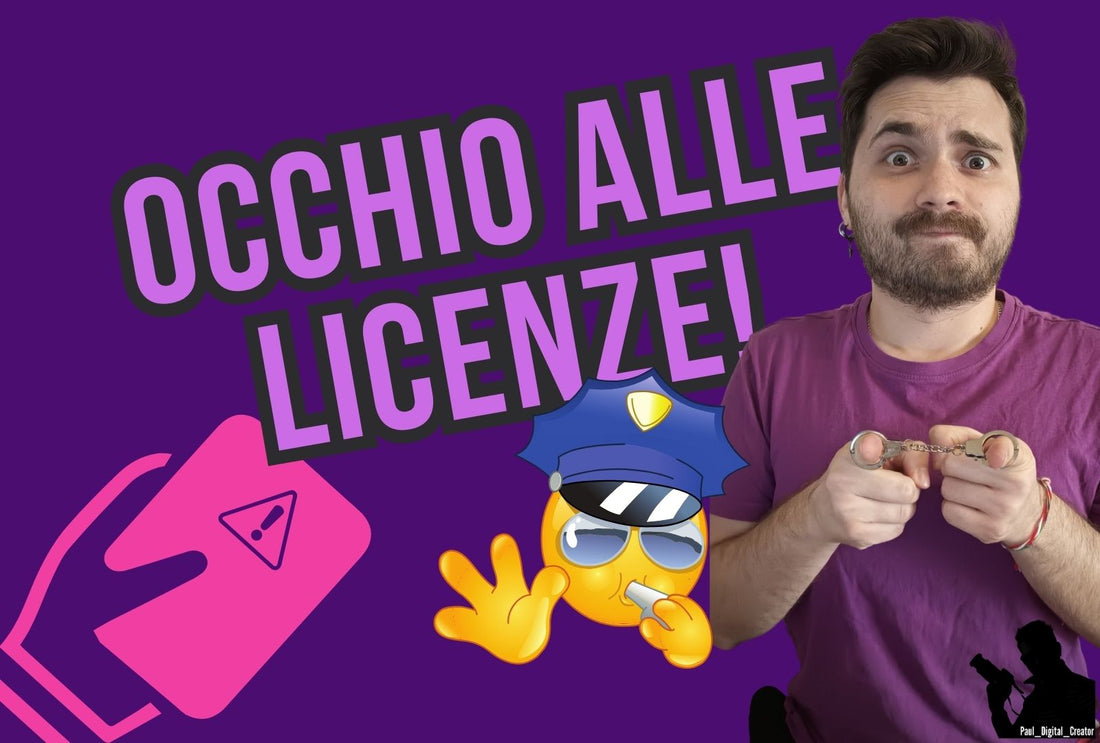 Foto copertina con paul e scritta occhio alle licenze!